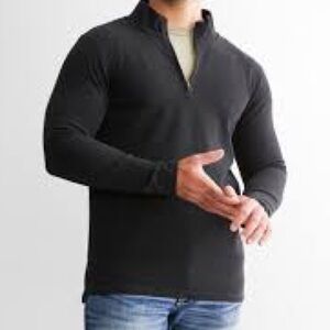 BKE Men's Charcoal Quarter-Zip Pullover Sweater